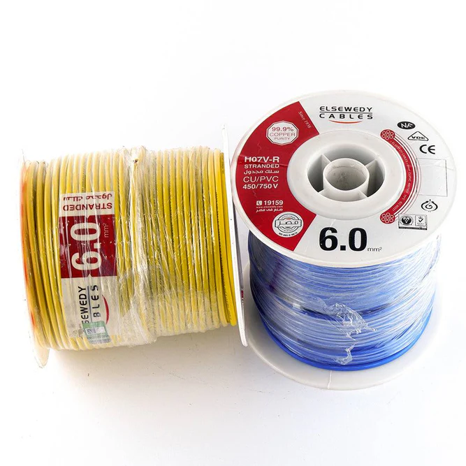 CU/PVC copper wire Stranded 6 mm thick